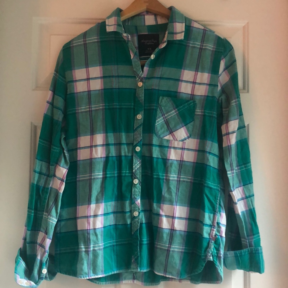 Soft green flannel